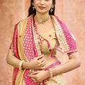 Gorgeous Beige Assam Silk Woven Designer Saree for Women