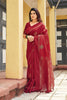 Elegant Red Khadi Raw Silk Woven Paithani Saree for Wome