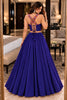 Gorgeous Royal Blue Georgette Embroidered Mirror Work Indo Western Lehenga Choli for Women