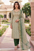 Premium Sea Green Shimmer Linen Printed Salwar Suit with Hand Work and Dupatta