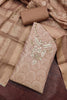 Stunning Pink Shimmer Line Printed Salwar Suit with Hand Work Dupatta