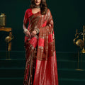 Elegant Brown Soft Silk Woven Jari Designer Saree for Women
