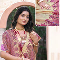 Beautiful Beige Assam Silk Woven Designer Work Saree