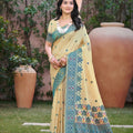 Amazing Beige Assam Silk Woven Designer Saree
