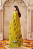 Stylish Lime Yellow Jute Linen Weaving Lotus Butti Designer Saree