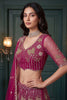Elegant Rani Pink Heavy Net Embroidered Designer Lehenga Choli with Dupatta for Women