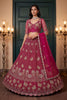 Elegant Rani Pink Heavy Net Embroidered Designer Lehenga Choli with Dupatta for Women