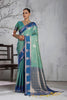 Graceful Mint Green Silk Woven Designer Saree with Zari Border for Women