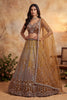 Charming Rust Orange Net Heavy Embroidered Designer Lehenga Choli with Dupatta