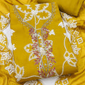 Vibrant Mustard Yellow PV Cotton Salwar Suit with Embroidery Work and Dupatta for Women