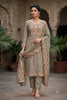 Sophisticated Gray PV Cotton Salwar Suit with Embroidery Work and Dupatta for Women