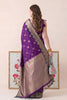 Elegant Purple Silk Woven Designer Saree with Zari Border for Women