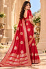 Stylish Red Satin Tissue Woven Jacquard Designer Saree for Women