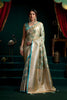Elegant Sea Green Satin Silk Zari Woven Designer Saree for Women