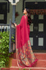 Beautiful Rani Pink Linen Silk Zari Weaving Designer Saree for Women