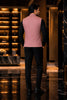 Elegant Mauve Pink Lachka Silk Designer Nehru Jacket for Men with Chawal-Taka Work