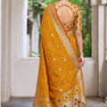 Radiant Mustard Yellow Silk Woven Designer Saree for Women