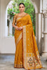 Radiant Mustard Yellow Silk Woven Designer Saree for Women