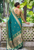Elegant Teal Green Silk Woven Designer Saree for Women