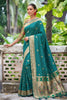 Elegant Teal Green Silk Woven Designer Saree for Women