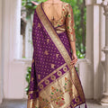 Regal Deep Purple Silk Woven Designer Saree for Women