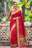 Striking Red Silk Woven Designer Saree for Women