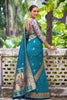 Captivating Teal Blue Silk Woven Designer Saree for Women