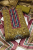 Sophisticated Olive Green Cotton Silk Salwar Suit with Printed Design and Hand Work for Women