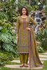 Sophisticated Olive Green Cotton Silk Salwar Suit with Printed Design and Hand Work for Women