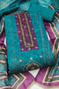 Charming Teal Blue Cotton Silk Designer Salwar Suit with Printed Design and Hand Work for Women