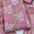 Graceful Mauve Pink Cotton Silk Designer Salwar Suit Printed Dupatta for Women