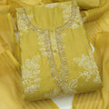 Vibrant Mustard Yellow Cotton Silk Salwar Suit and Printed Dupatta for Women