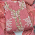 Charming Pink Cotton Silk Salwar Suit and Printed Dupatta for Women