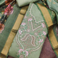 Sophisticated Olive Green Silk Salwar Suit Printed Dupatta for Women