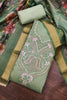 Sophisticated Olive Green Silk Salwar Suit Printed Dupatta for Women