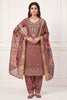 Elegant Brown Silk Salwar Suit Printed Dupatta for Women