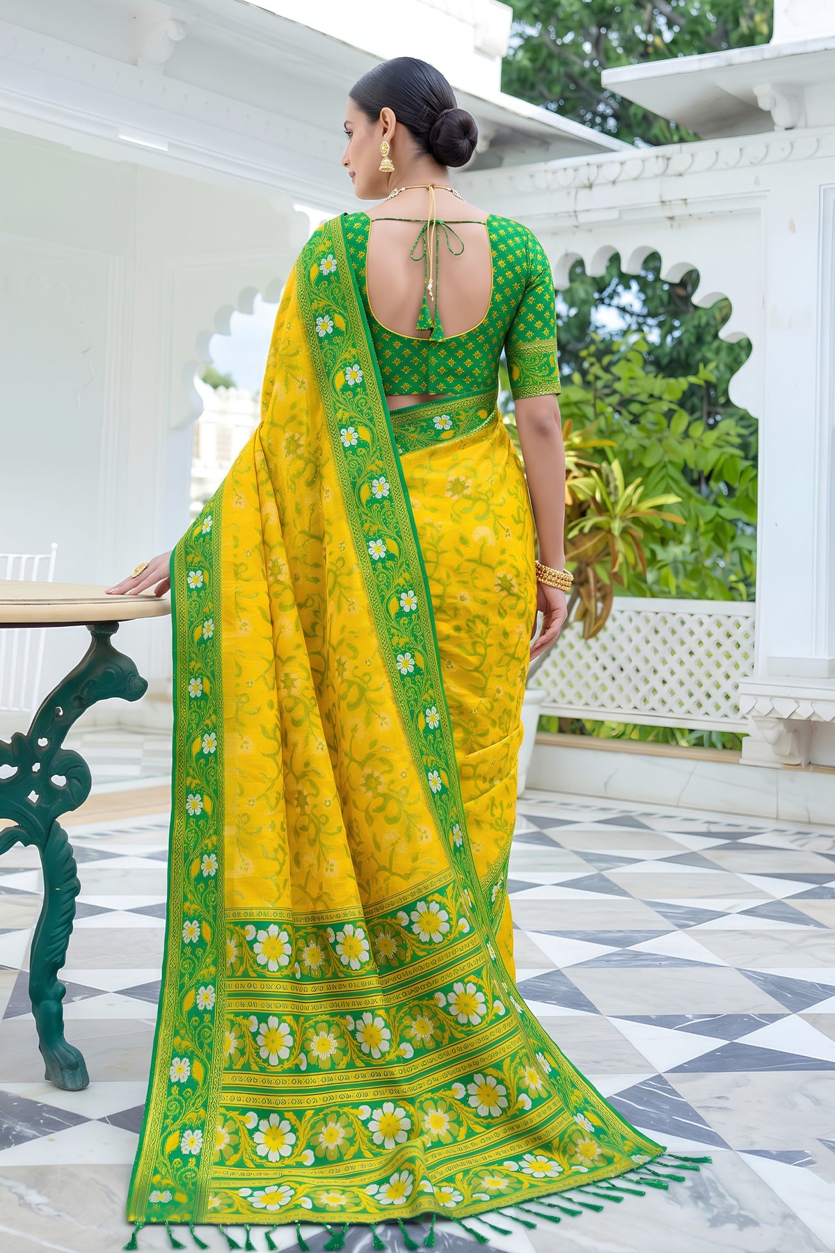 Vibrant Mustard Yellow Silk Woven Designer Saree for Women