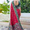 Radiant Rani Pink Silk Woven Designer Saree for Women