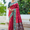 Radiant Rani Pink Silk Woven Designer Saree for Women