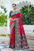 Radiant Rani Pink Silk Woven Designer Saree for Women
