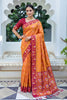 Gorgeous Mustard Orange Silk Woven Designer Saree for Women