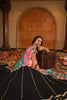 Black Embroidered Lehenga Choli with Multicolor Dupatta for Navratri