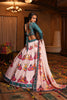 Pink Navratri Lehenga Choli with Traditional Print and Green Blouse