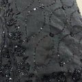 Elegant Black NC Moss Saree with Sequin Embroidery Work for Women