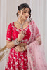 Regal Rani Pink Georgette Designer Lehenga Choli with Heavy Embroidery Work and Pink Dupatta