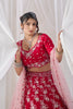 Regal Rani Pink Georgette Designer Lehenga Choli with Heavy Embroidery Work and Pink Dupatta