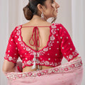Regal Rani Pink Georgette Designer Lehenga Choli with Heavy Embroidery Work and Pink Dupatta