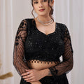 Glamorous Black Net Designer Lehenga Choli with Sequin Embroidery Work and Dupatta for Women