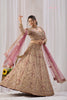 Opulent Mauve Net Designer Lehenga Choli with Heavy Embroidery Work and Dupatta