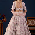 Stylish Blush Pink Georgette Designer Lehenga Choli with Heavy Embroidery Work and Dupatta